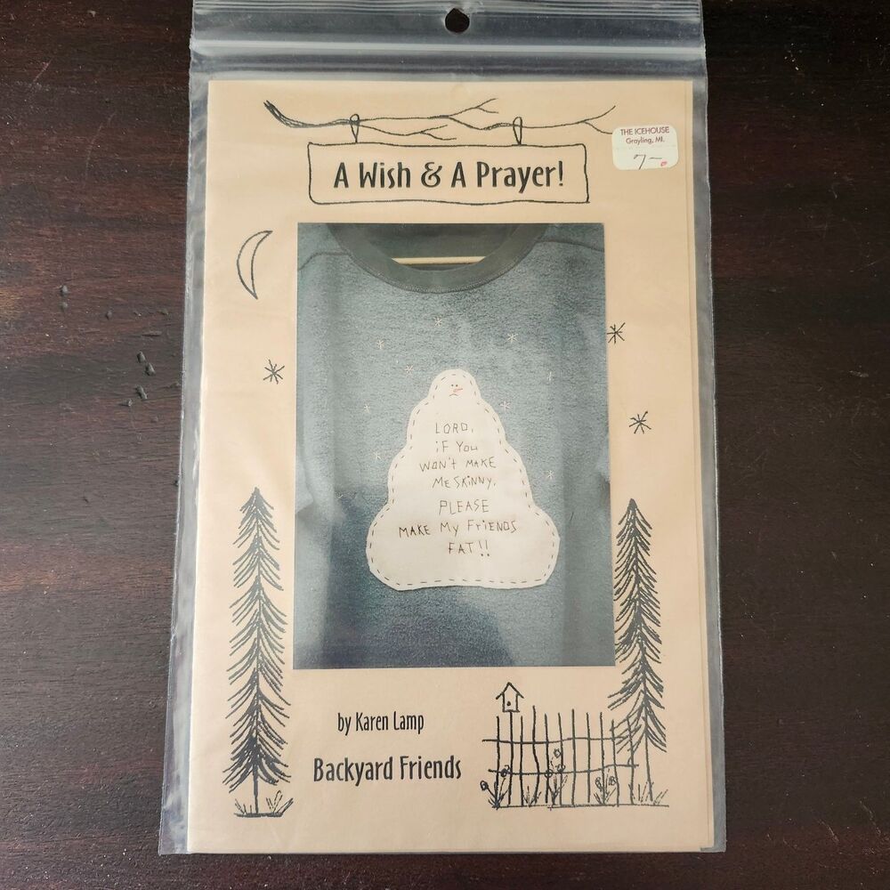 Backyard Friends A Wish & A Prayer! Sweatshirt Applique Craft Pattern 1999